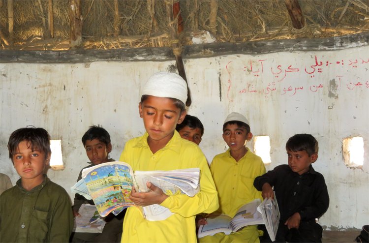 Boys at school in Tharparkar, Pakistan